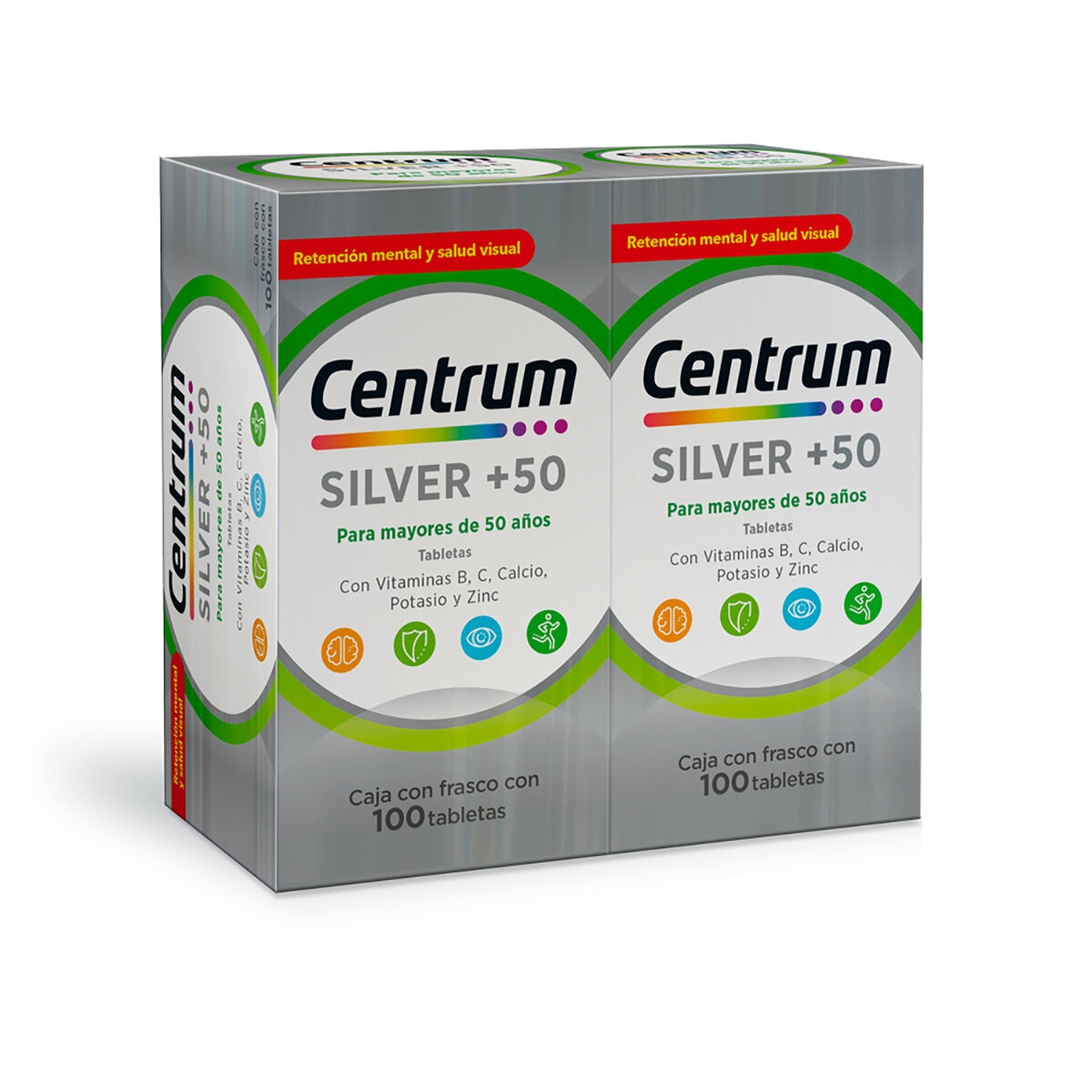 Multivitaminico Centrum Silver 2pack 100 tabletas c/u