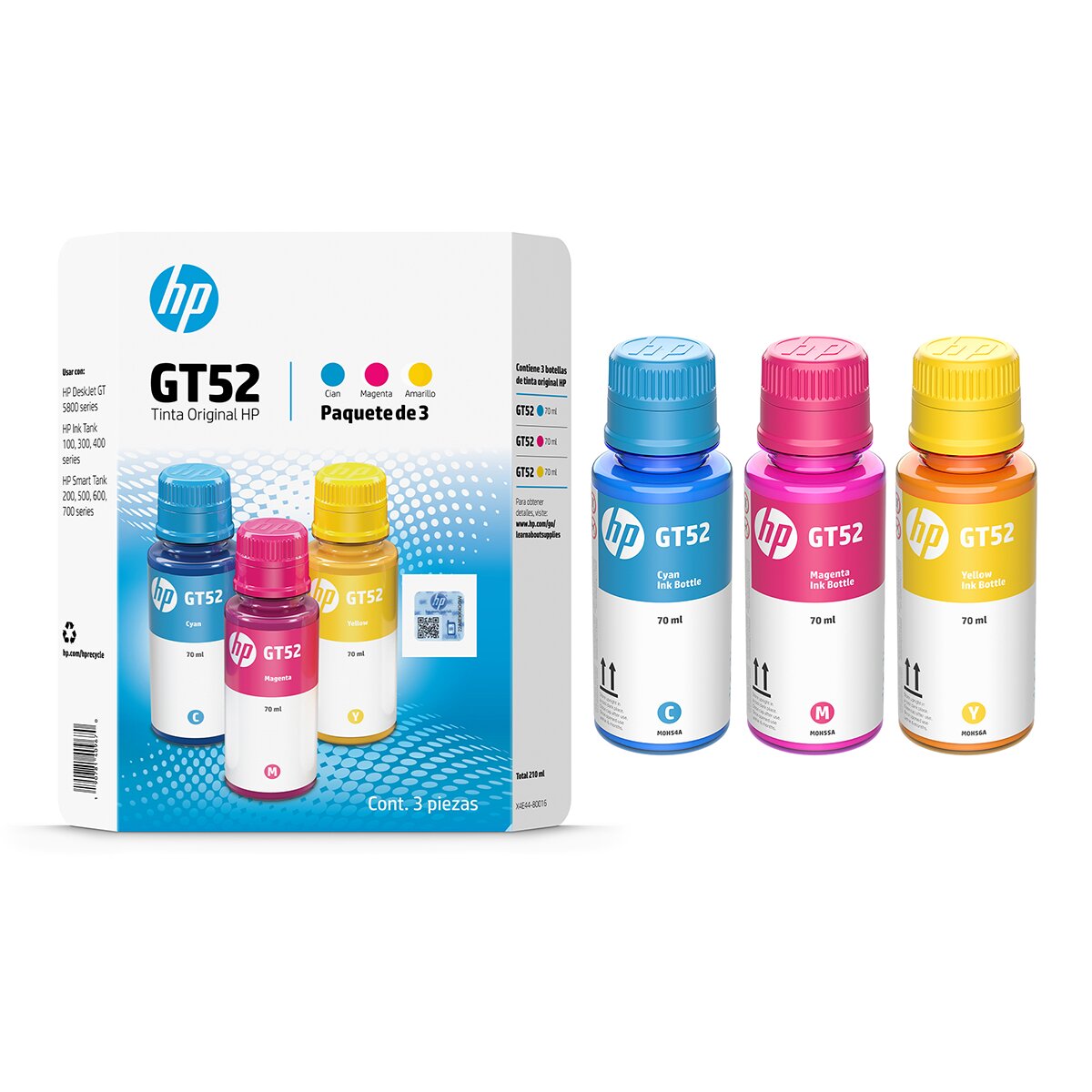 HP GT52 Botellas de Tinta de Colores HP GT52 Botellas de Tinta de Colores
