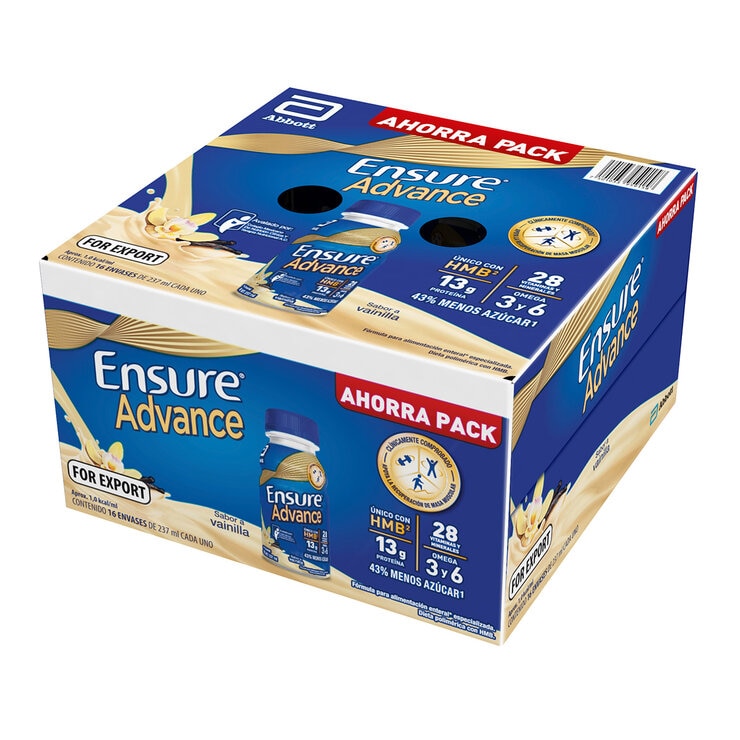 Ensure Advance Suplemento Alimenticio Sabor Vainilla 16 pzas de 237 ml Ensure Advance Suplemento Alimenticio Sabor Vainilla 16 pzas de 237 ml