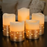 Fusion Velas con Luz Led 5 Piezas