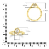 Anillo, 0.77ctw Diamantes, Oro Amarillo 14K