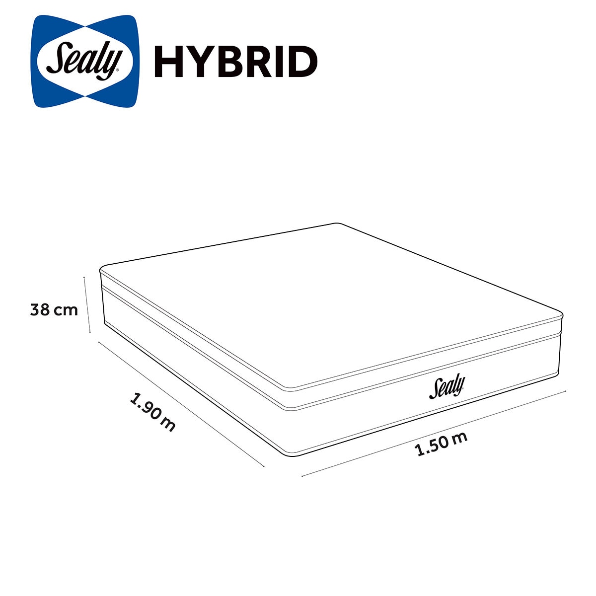 Sealy, Hybrid, Colchón Queen Size