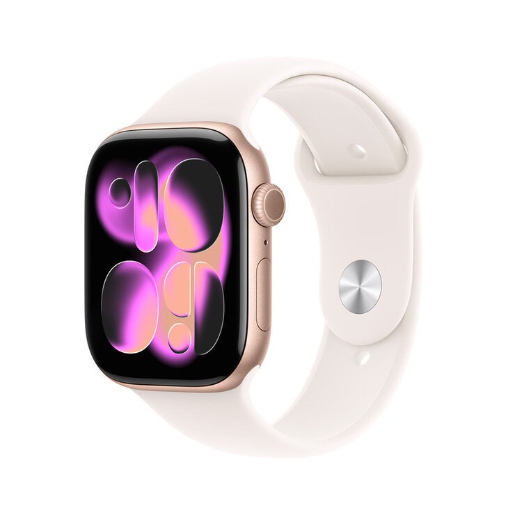 Apple Watch Series 11 (GPS + Celular) 46mm Aluminio Oro Rosa + Correa Deportiva Rubor Claro - Talla S/M Apple Watch Series 11 (GPS + Celular) 46mm Aluminio Oro Rosa + Correa Deportiva Rubor Claro - Talla S/M