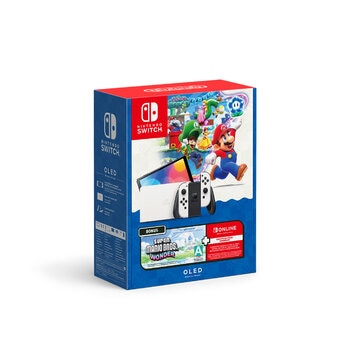 Nintendo Switch OLED Super Mario Bros Wonder + 12 Meses de Nintendo Online