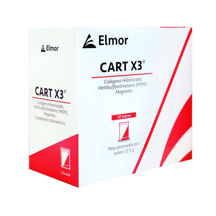 CART X3 Colágeno Hidrolizado, MSM Y Magnesio 12.5g 30 Sobres CART X3 Colágeno Hidrolizado, MSM Y Magnesio 12.5g 30 Sobres