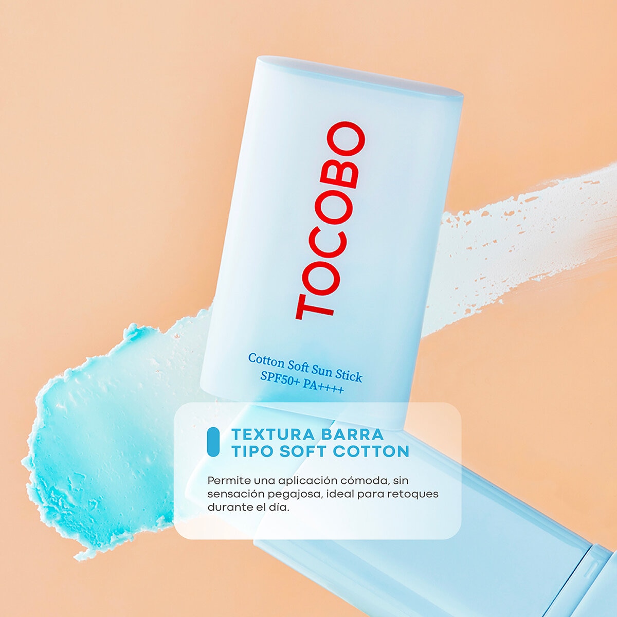 Tocobo Cotton Soft Sun Stick Protector Solar SPF50 + PA++++ 2 pzas Tocobo Cotton Soft Sun Stick Protector Solar SPF50 + PA++++ 2 pzas