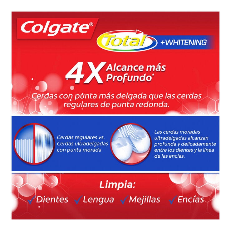 Colgate Cepillos de Dientes Total Whitening 8 pzas Colgate Cepillos de Dientes Total Whitening 8 pzas