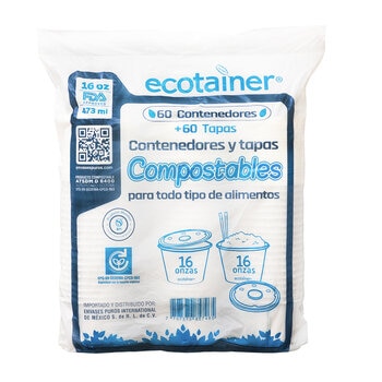 Ecotainer Contenedor para Alimentos 60 pzs