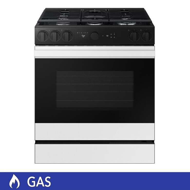 Samsung Estufa de piso Bespoke 30" Blanco con Air Fry Samsung Estufa de piso Bespoke 30" Blanco con Air Fry