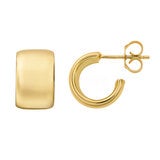 Aretes, Arracadas 'C', Oro Amarillo 14K Aretes, Arracadas 'C', Oro Amarillo 14K